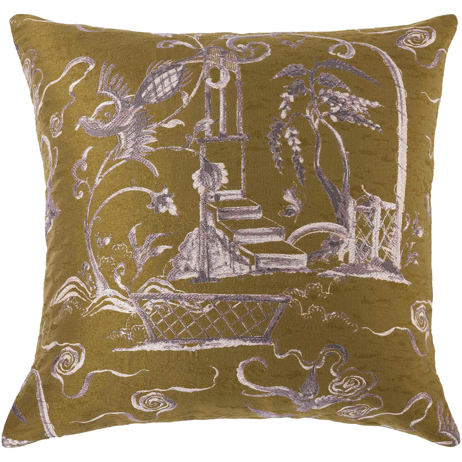 Vintage Folly Pillow in Olive by Uttermost
