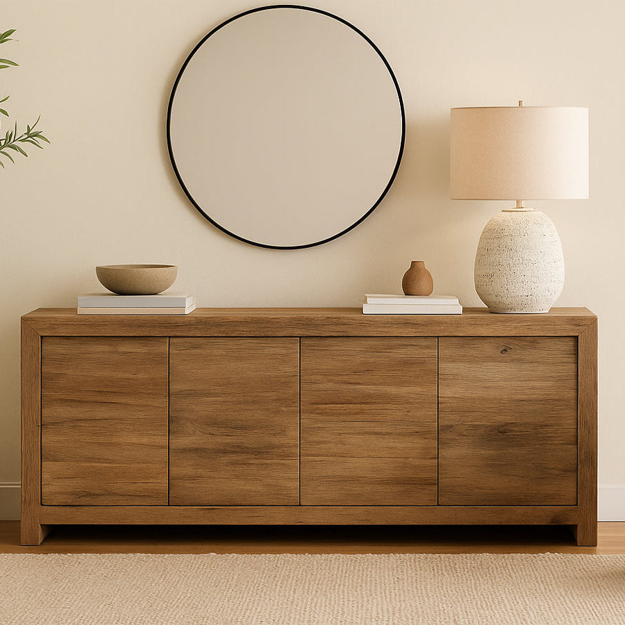 Reclaimed Oak 4 Door Sideboard by Keiichi