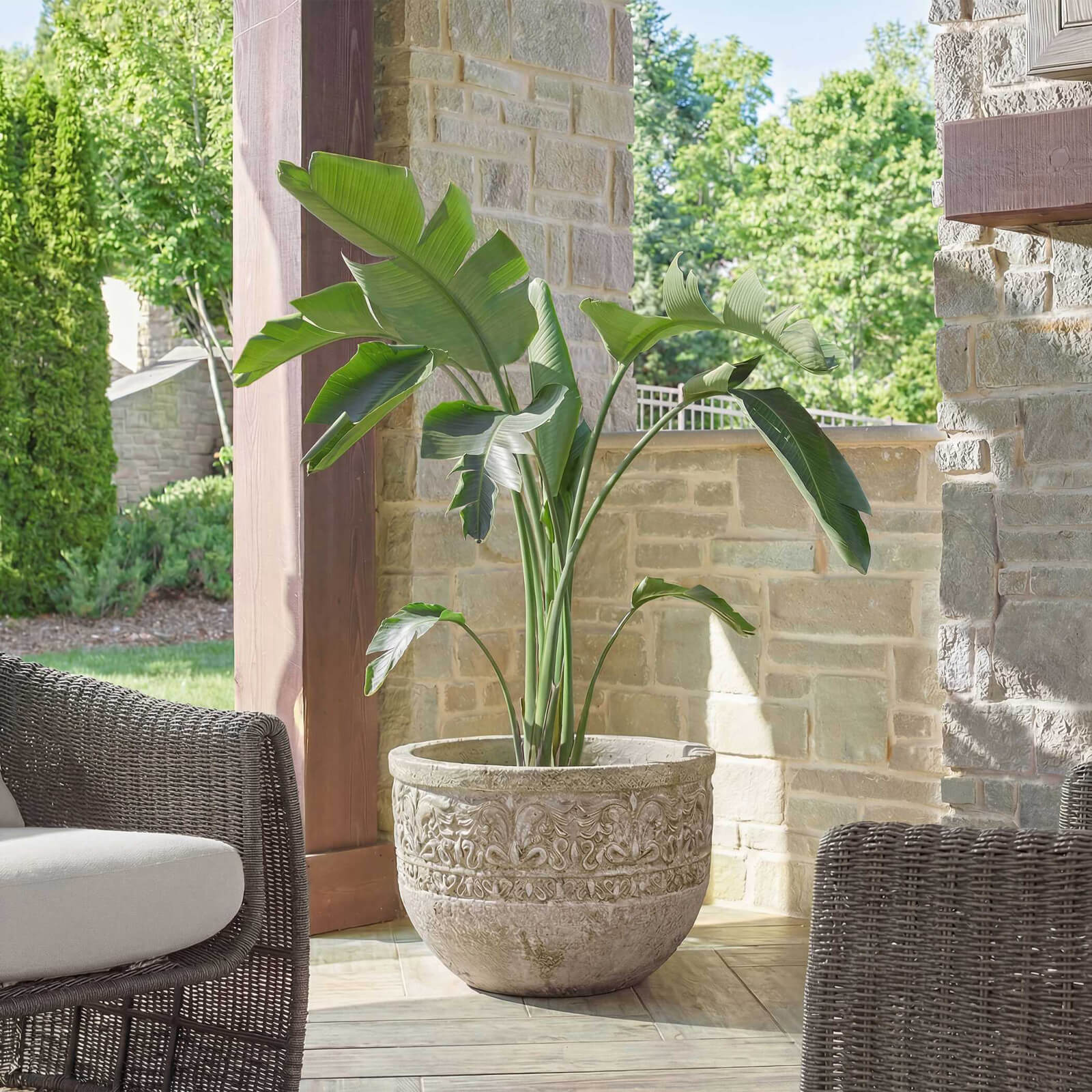 Regalia Indoor-Outdoor Stone Planter by Uttermost