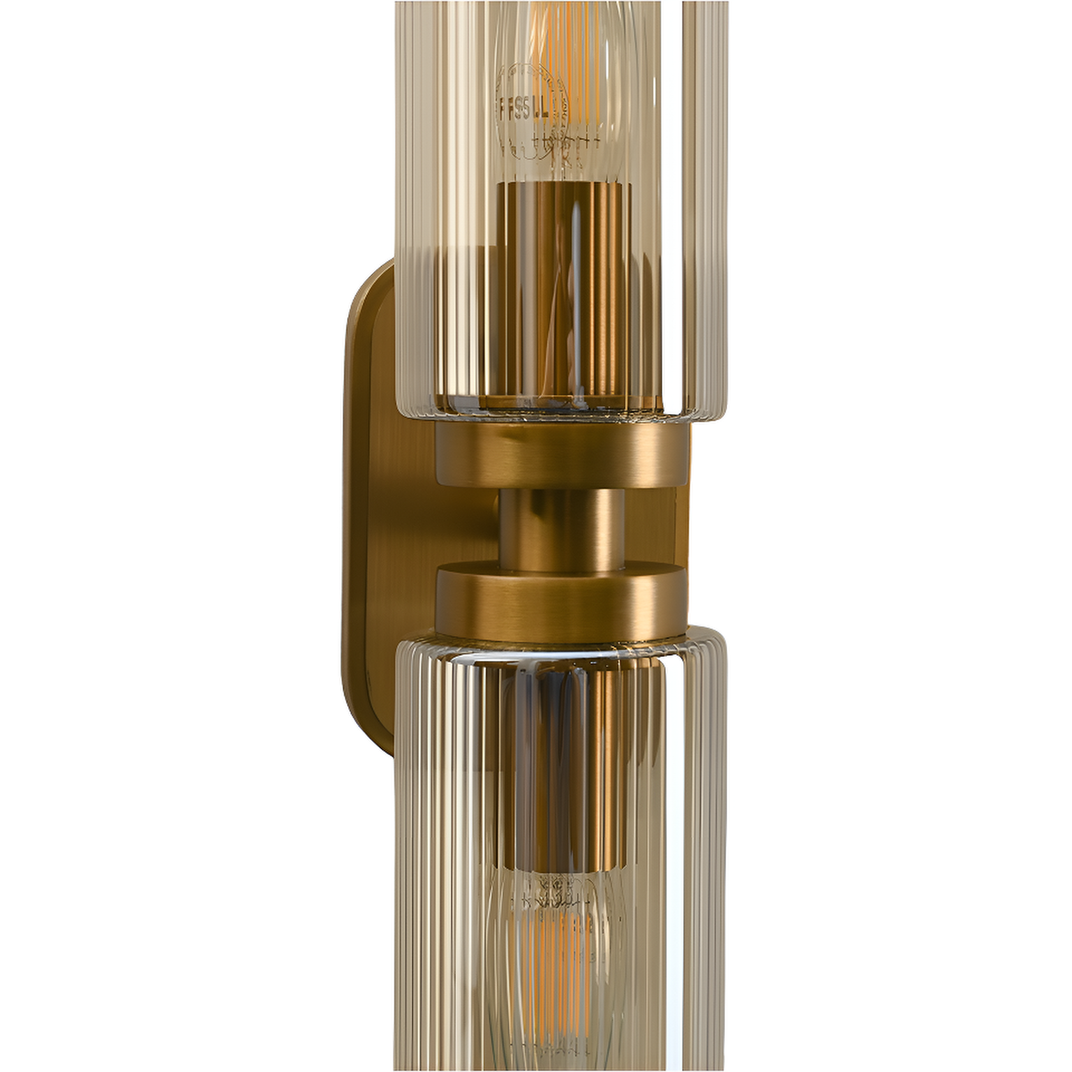 Revere Wall Light in Gold with Smoked Glass Light Shades by Luxe Collection