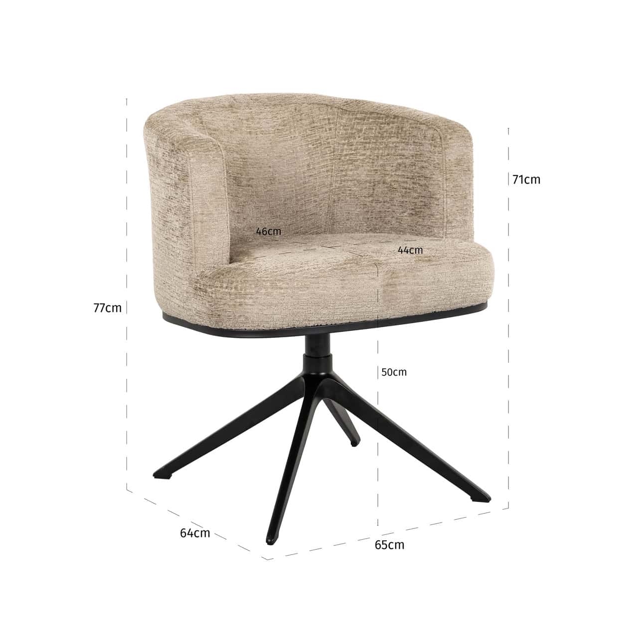 Cheynne Desert Fusion Swivel Dining Chair by Richmond Interiors