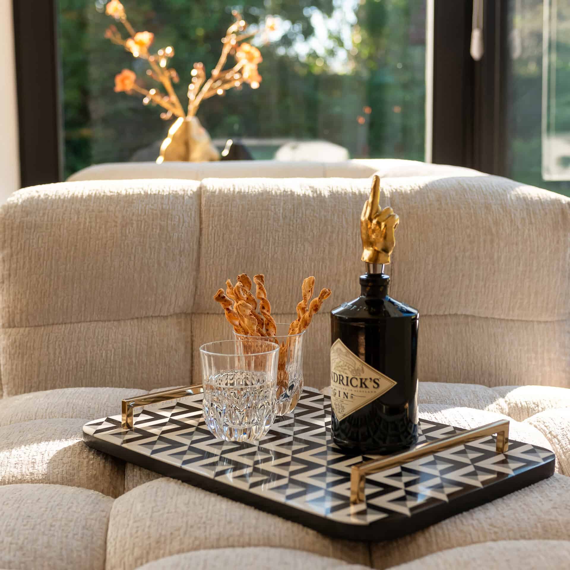 Birte Black & White Tray by Richmond Interiors
