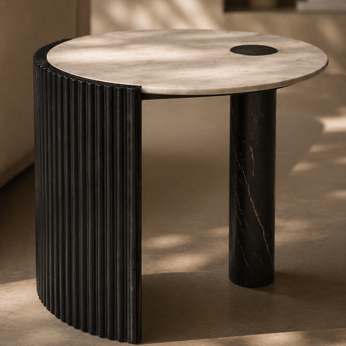 Salida Black Side Table by Tommy Franks