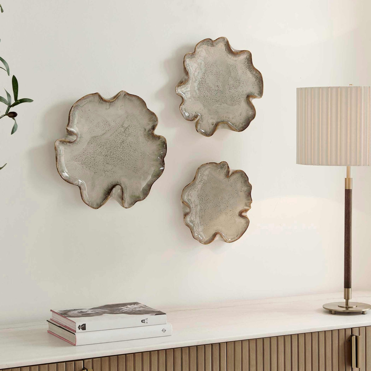 Selene Grey Wall Decor, Set of 3 by Uttermost