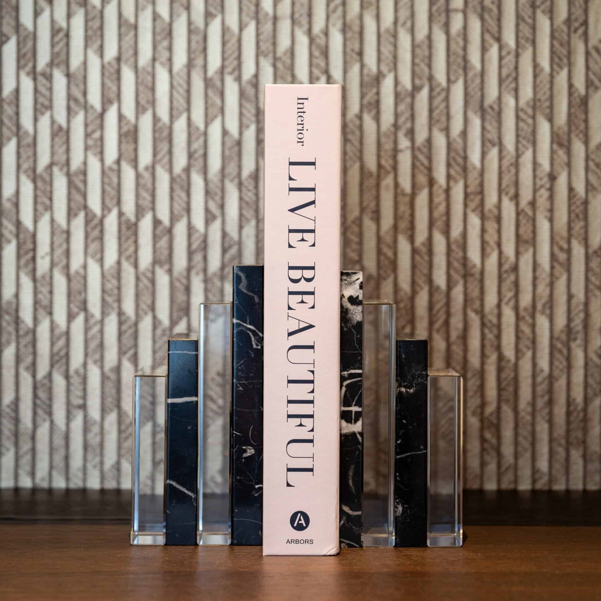 Fancy Black Marble & Crystal Bookstand by Richmond Interiors