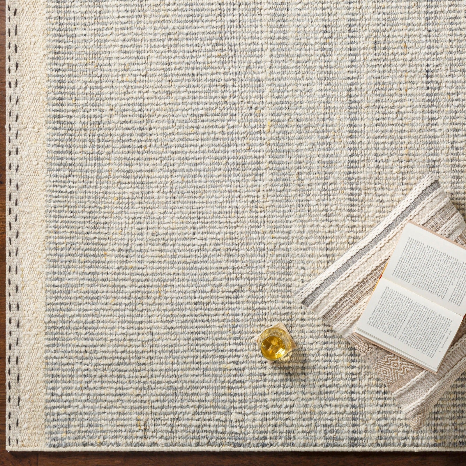 Sadie Hand Woven Rug in Light Beige by Keiichi