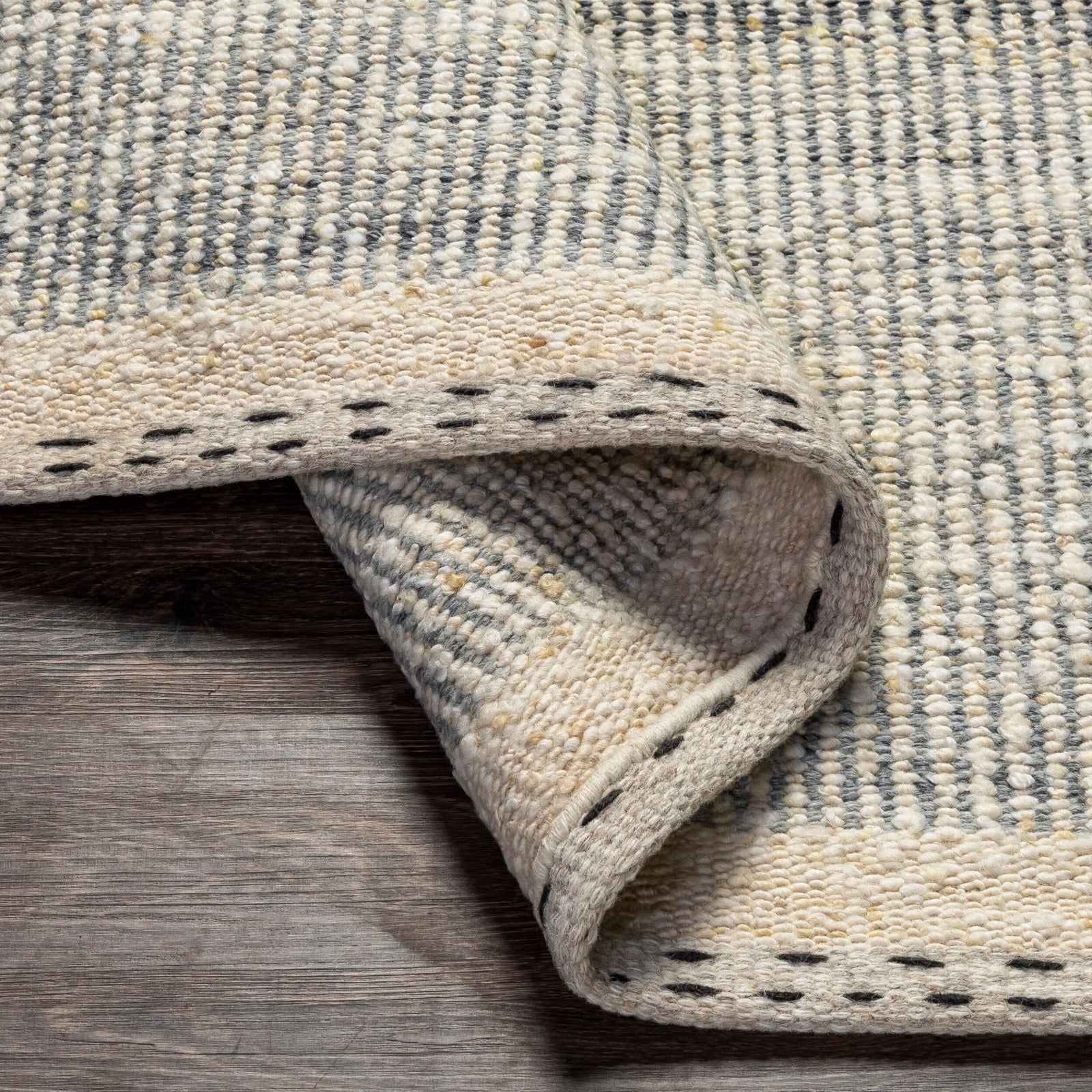 Sadie Hand Woven Rug in Light Beige by Keiichi