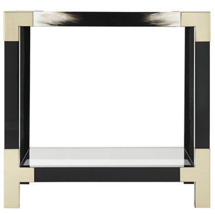 Cutting Edge Side Table in Black by Theodore Alexander