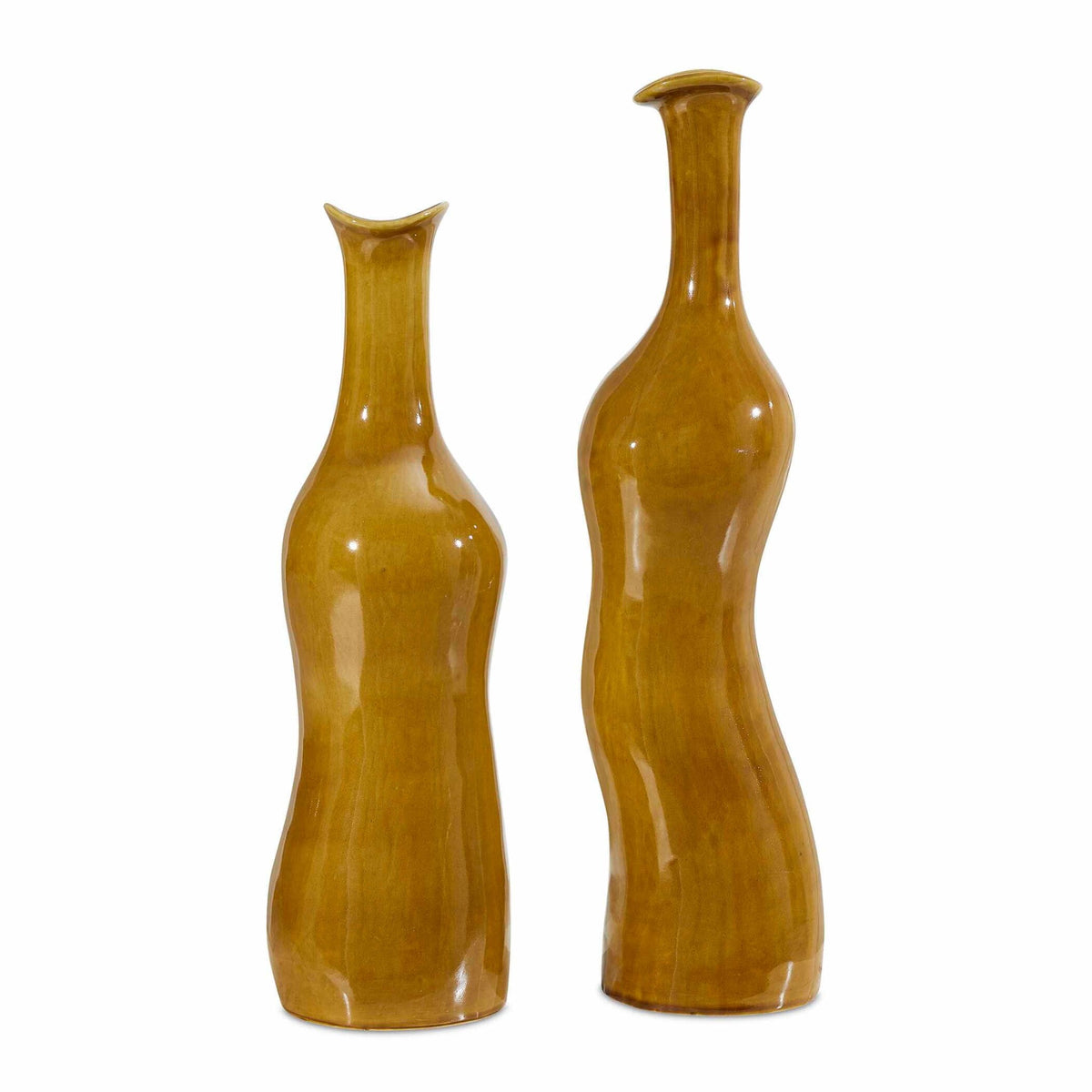 Sienna Flow Indoor-Outdoor Bottle Vases, Set of 2 Uttermost