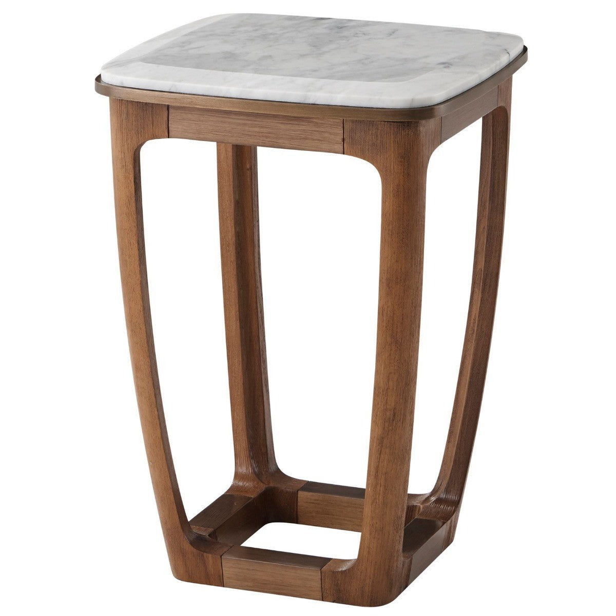 Converge Marble Accent Table in Caribbean Cask by Theodore Alexander