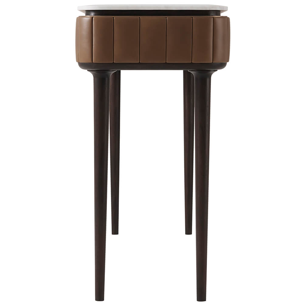Billowy Console Table in Carrara Marble by Theodore Alexander