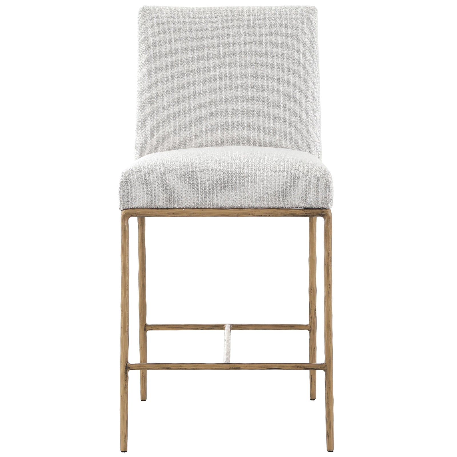 Sloane Counter Stool in Aged Brass by Keiichi