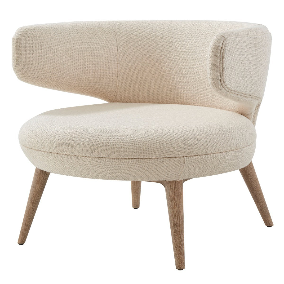 Repose Wooden Upholstered Occasional Chair by Theodore Alexander
