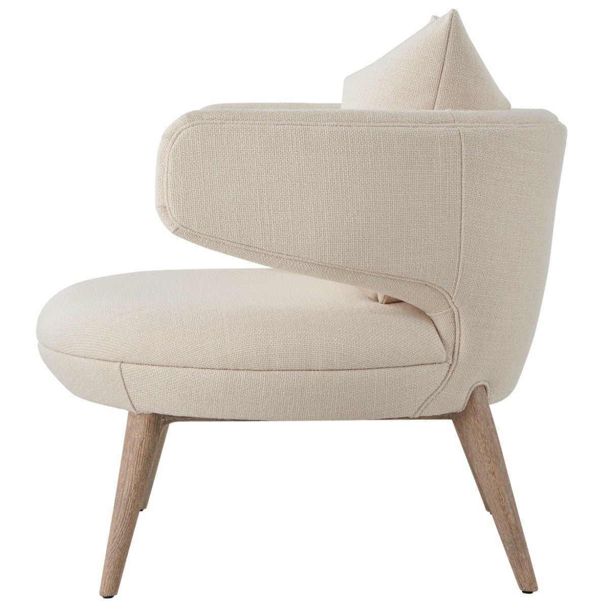 Repose Wooden Upholstered Occasional Chair by Theodore Alexander