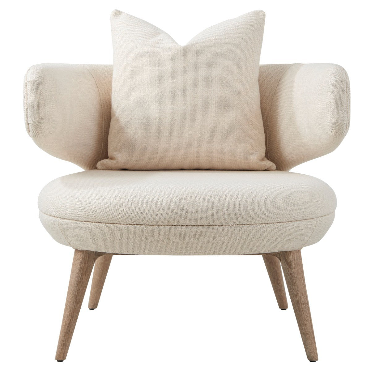 Repose Wooden Upholstered Occasional Chair by Theodore Alexander