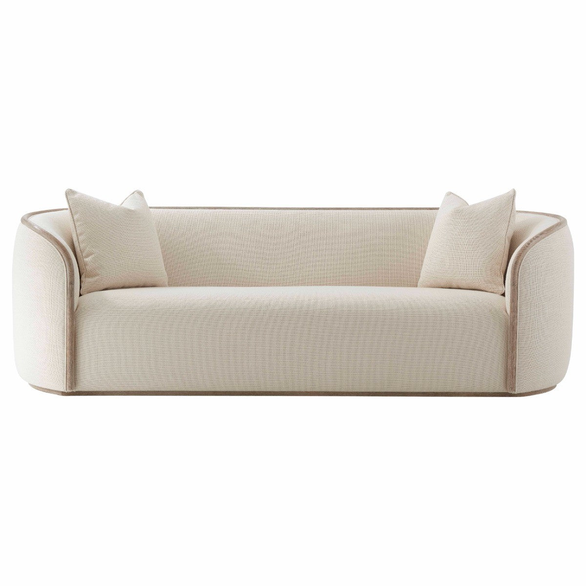 Repose Wooden Upholstered Sofa by Theodore Alexander