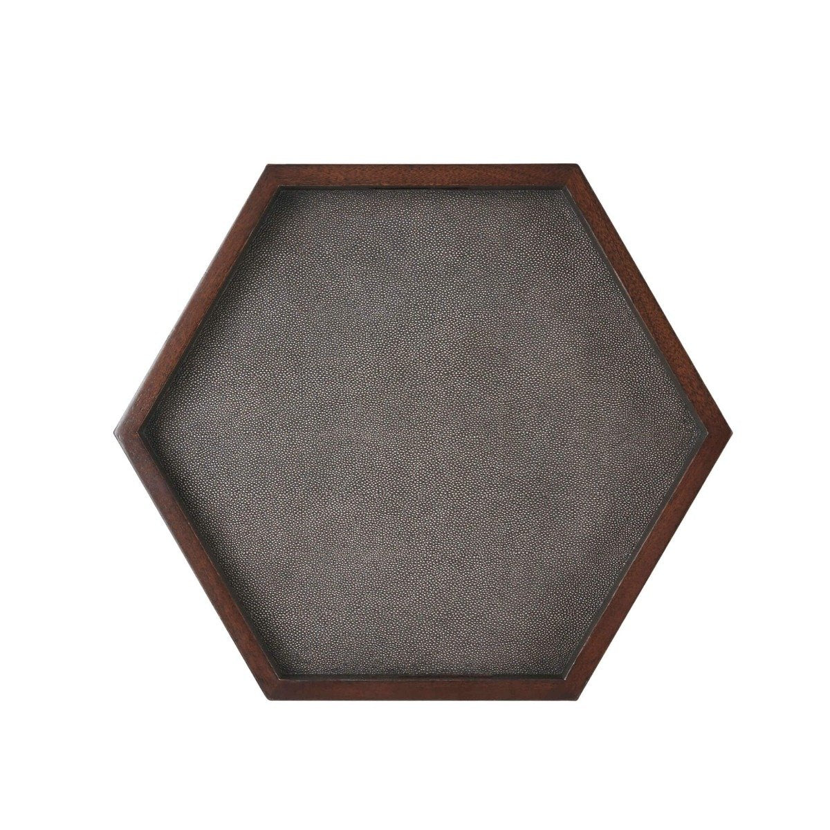Radium Hexagonal Accent Table in Tempest by Theodore Alexander