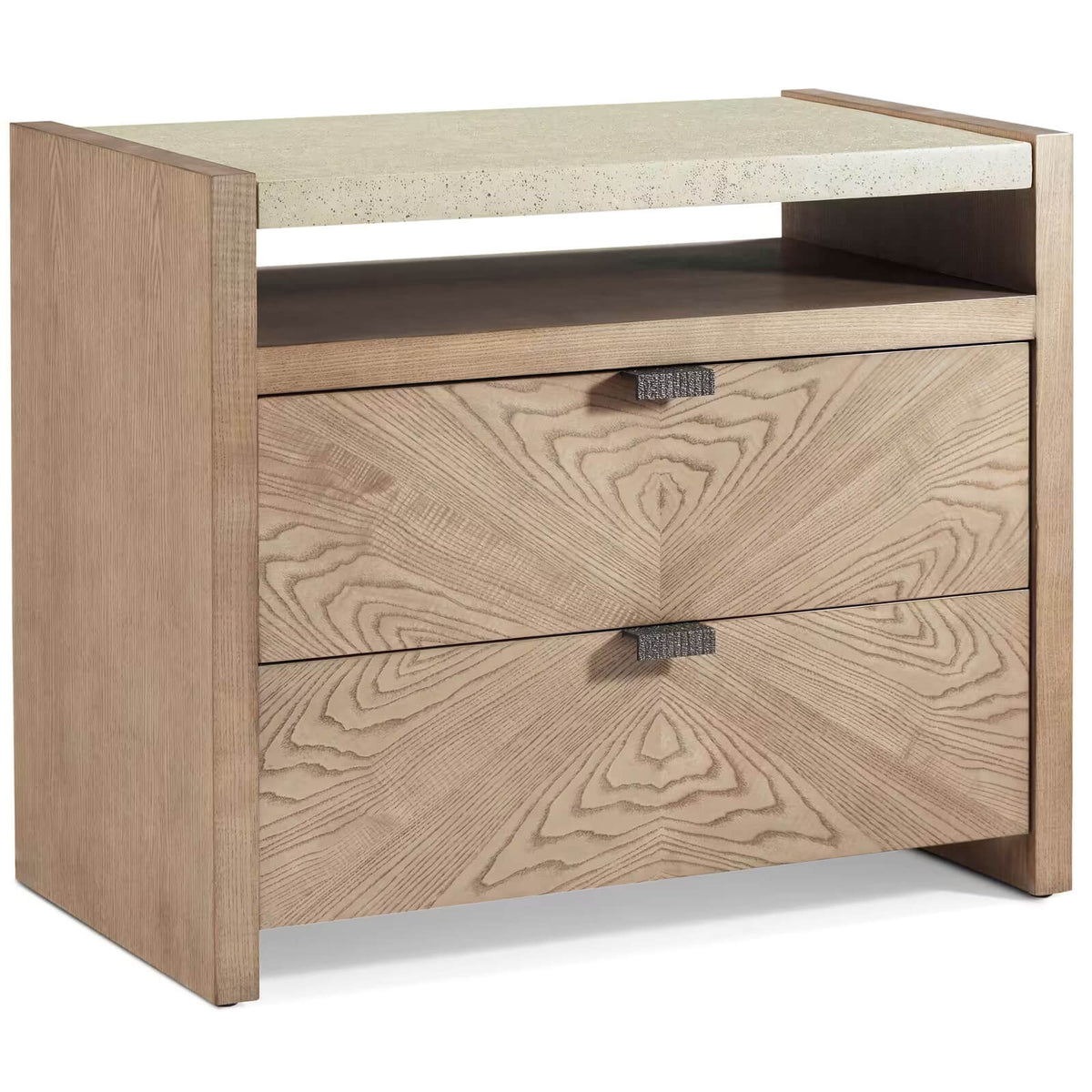 Catalina Two Drawer Nightstand in Dune by Theodore Alexander