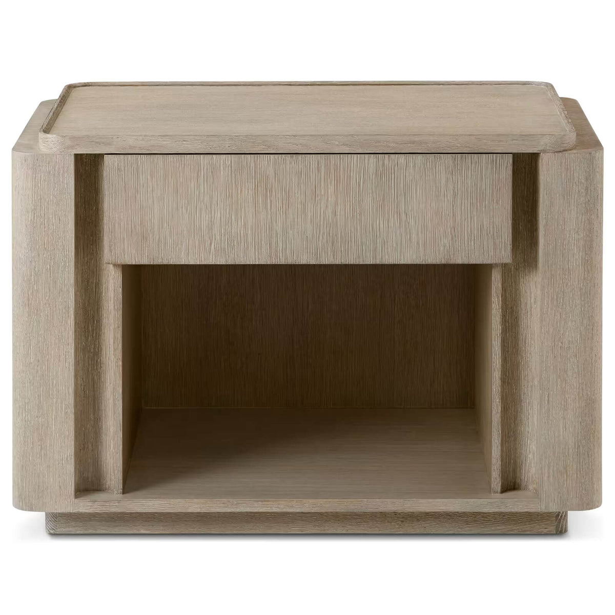 Repose Open Nightstand in Grey Oak by Theodore Alexander