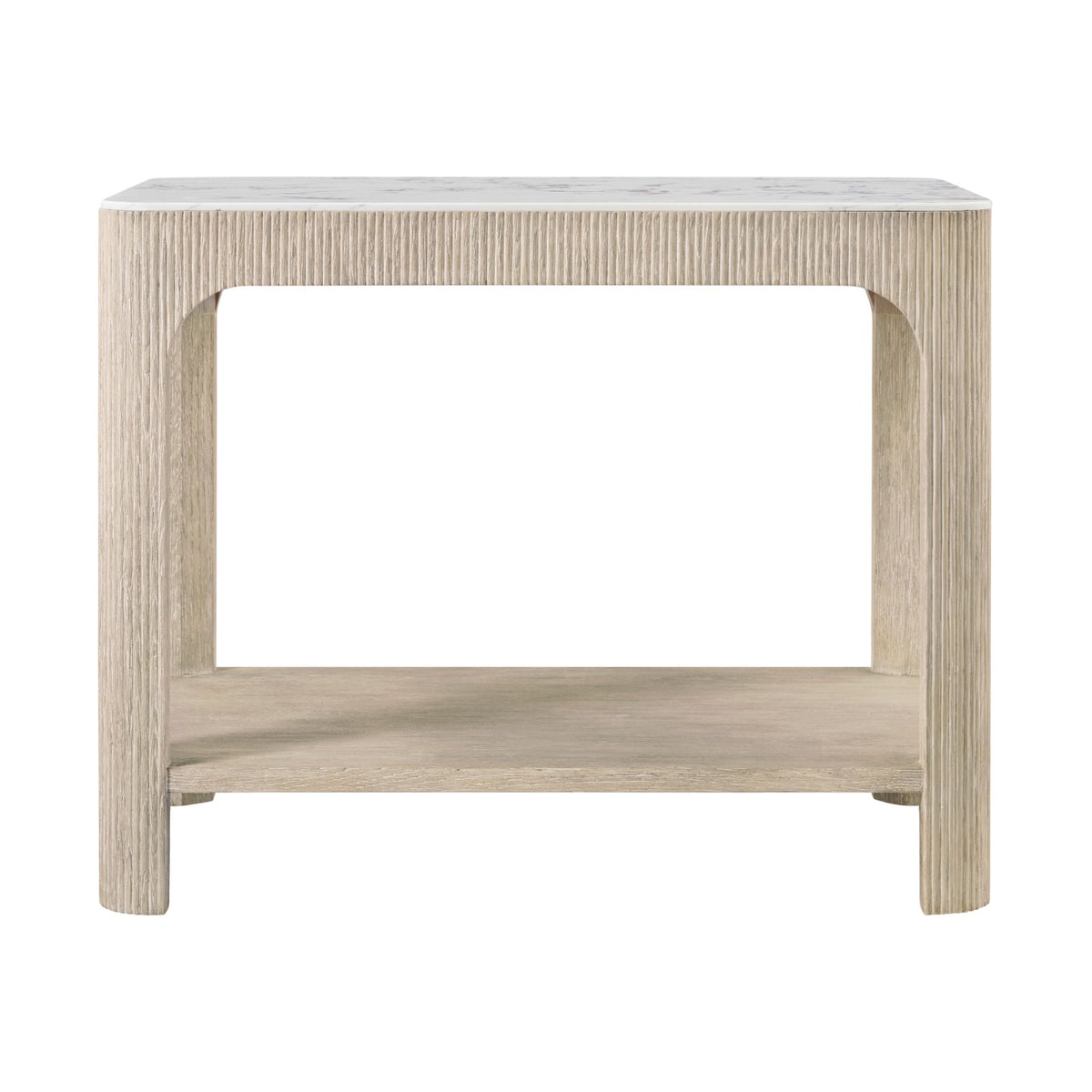 Horizon Rectangular Quartz Side Table by Theodore Alexander
