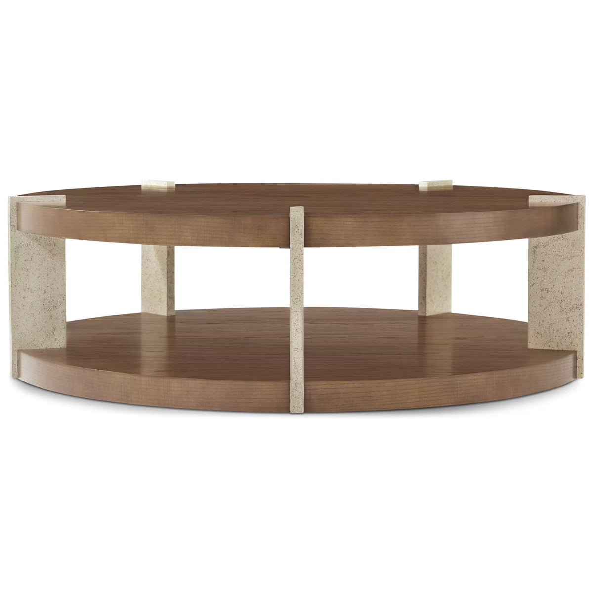 Catalina Round Coffee Table in Earth by Theodore Alexander