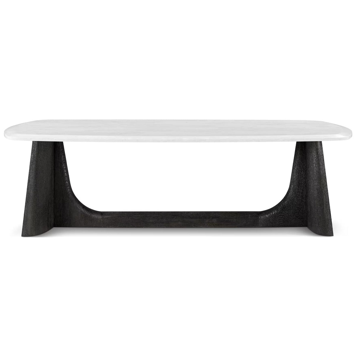 Repose Coffee Table in Charcoal Oak with Marble Top by Theodore Alexander