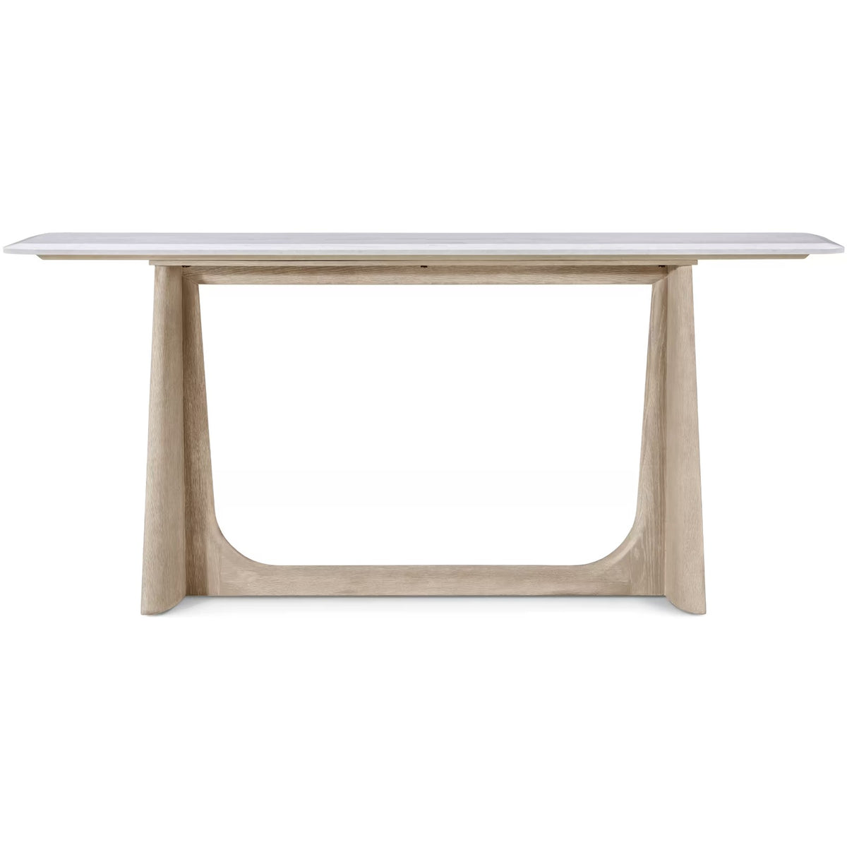 Repose Console Table with Marble Top in Grey Oak by Theodore Alexander