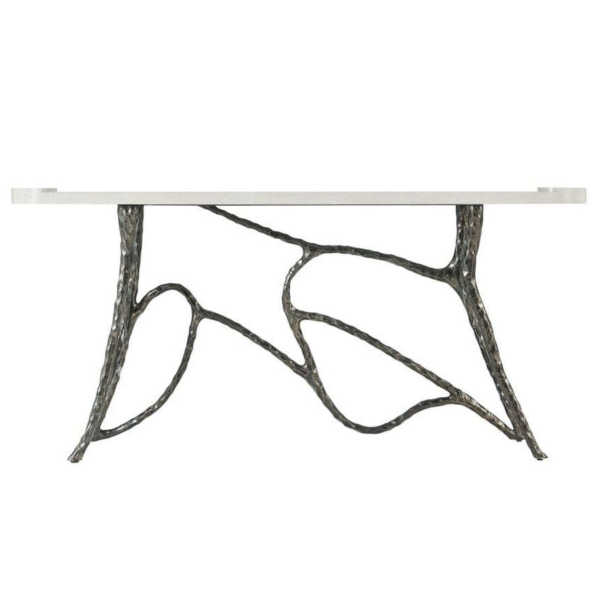 Essence Console Table in White Oak by Theodore Alexander