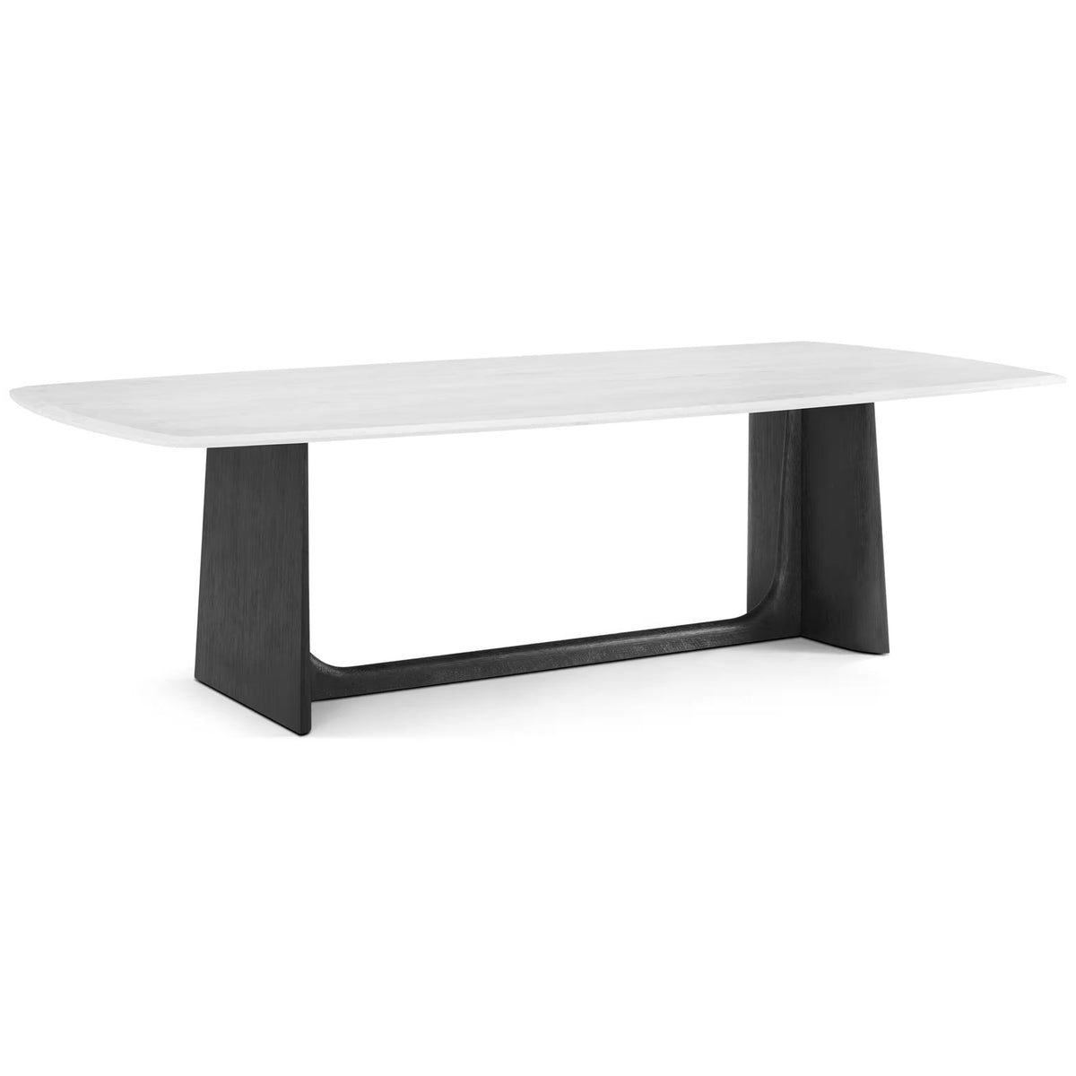Repose Dining Table with Marble Top in Charcoal Oak - 260cm by Theodore Alexander