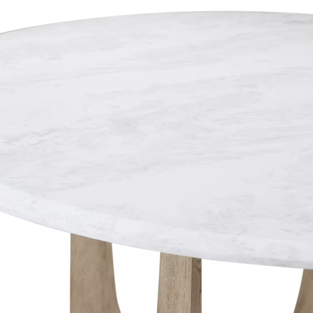 Repose Wooden Dining Table with Marble Top in Grey Oak by Theodore Alexander