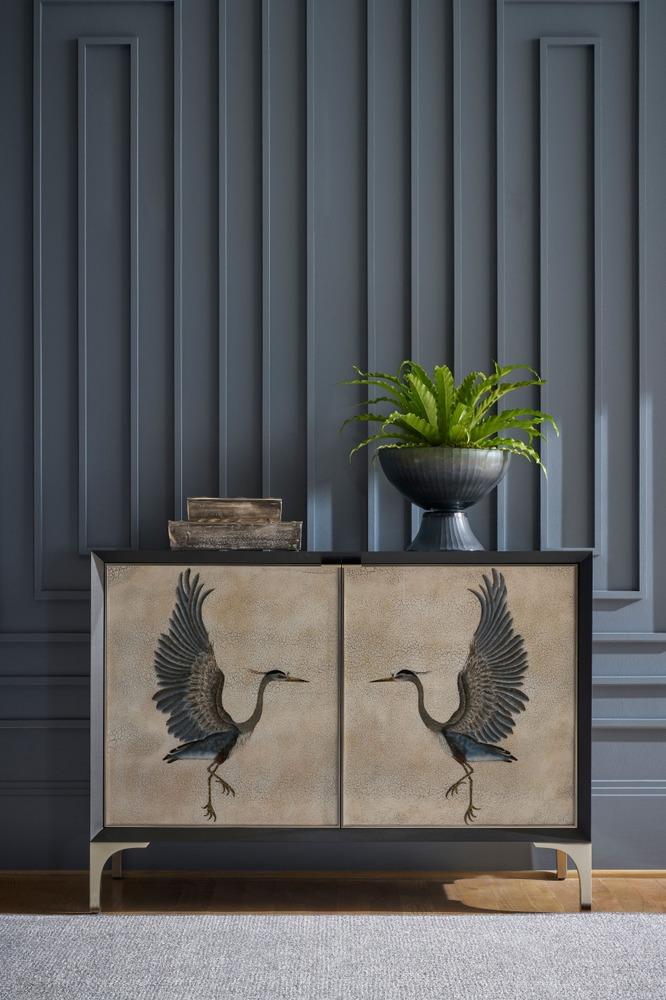 Origins Heron Wooden Chest by Theodore Alexander