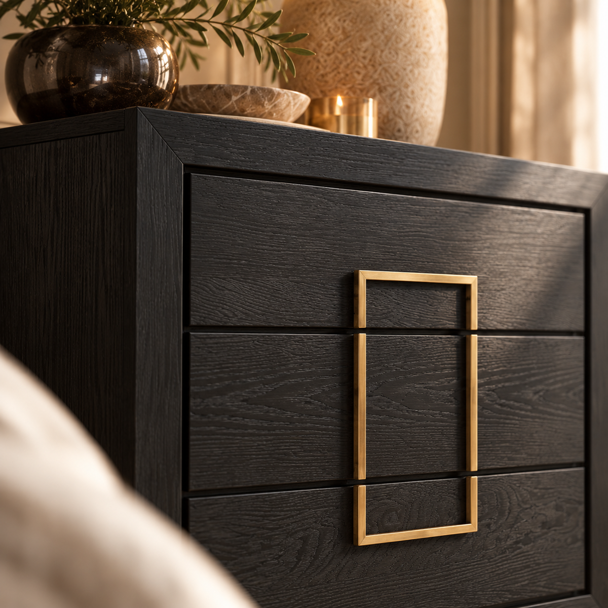Lucca Dark Brown 3 Drawer Chest Berkeley Designs