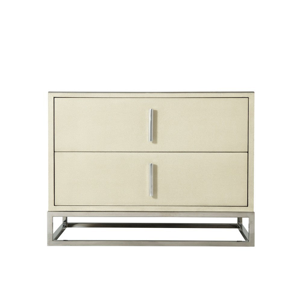 Bedside Table Blain in Overcast Shagreen by Theodore Alexander