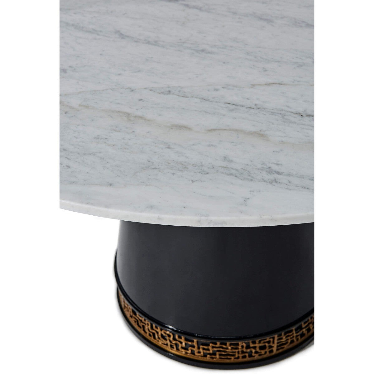 Dining Table Westcott in Bianco Marble by Theodore Alexander