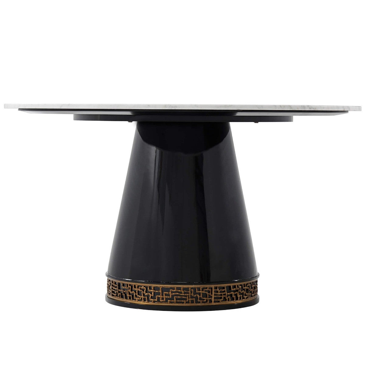 Dining Table Westcott in Bianco Marble by Theodore Alexander