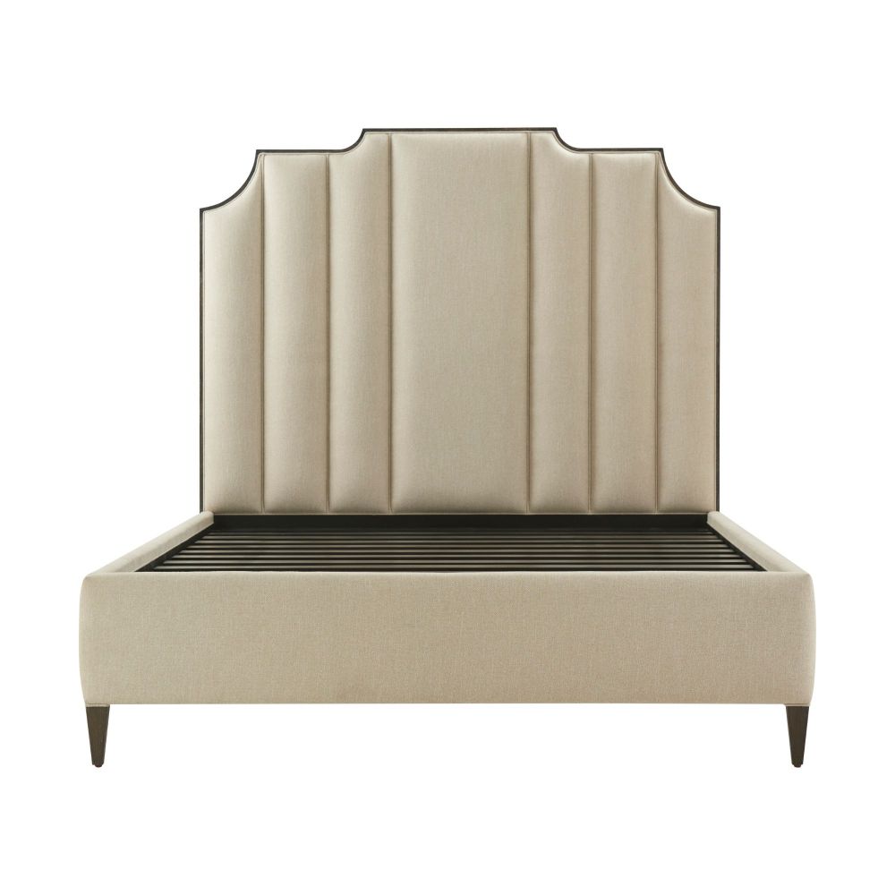 King Bed Frame Artemis in Kendal Linen by Theodore Alexander
