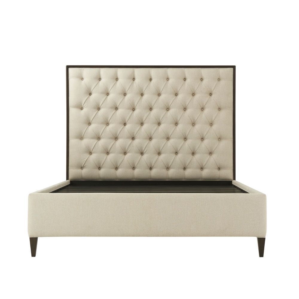 Super King Bed Frame Talbot in Kendal Linen by Theodore Alexander