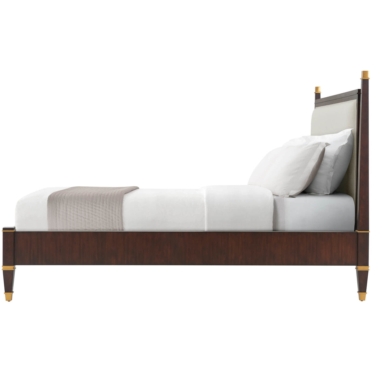 Markos Upholstered Super King Size Bed in Dark by Theodore Alexander