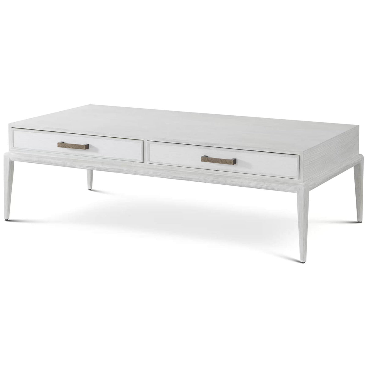 Singer Coffee Table with Wallpaper Drawer Fronts by Theodore Alexander