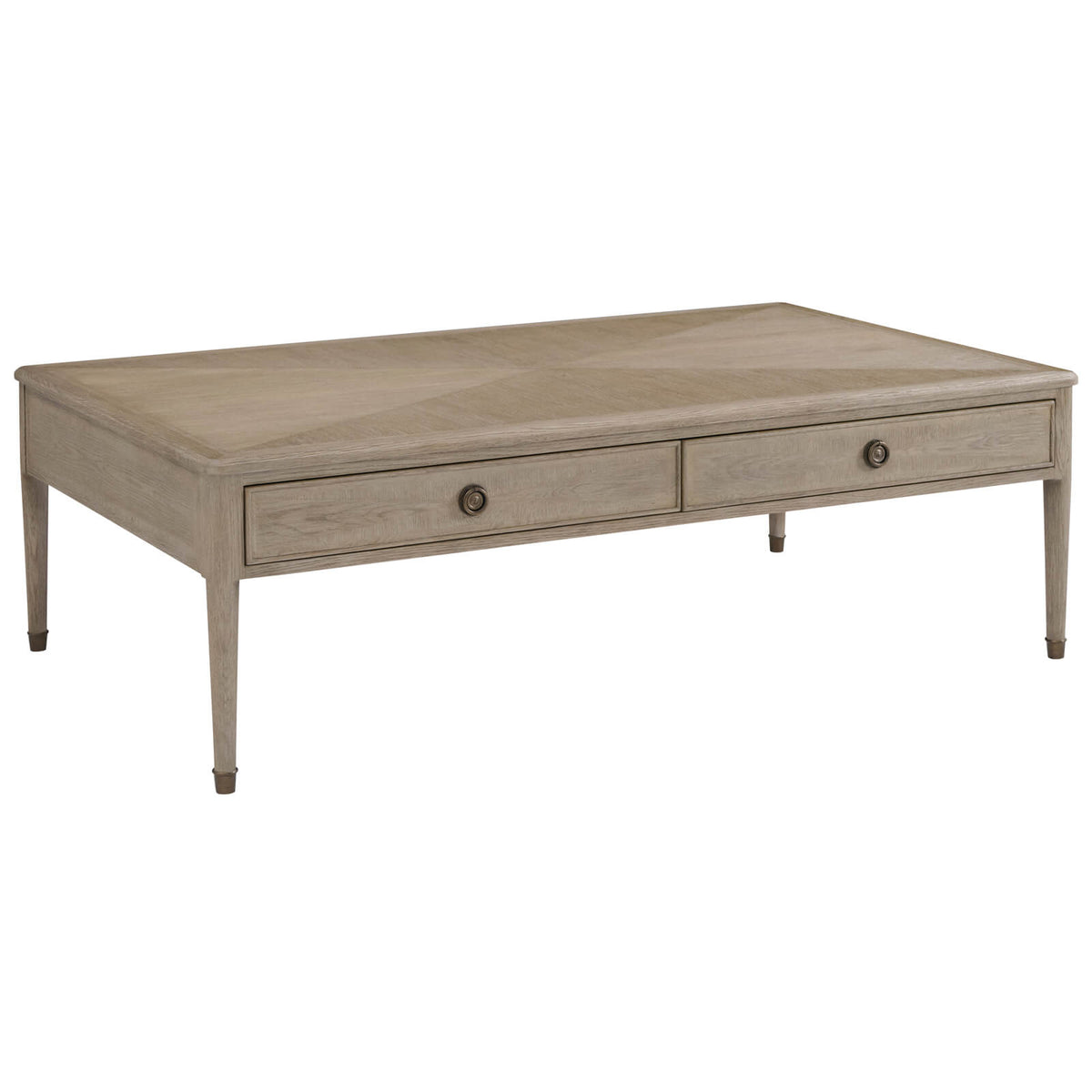 Thistlewood Storage Coffee Table in Riverwash Oak by Theodore Alexander