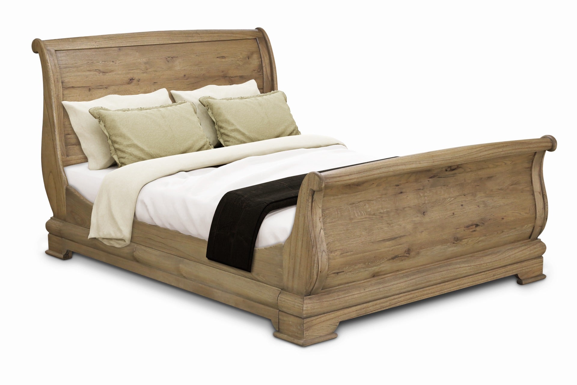 Fulbrook Oak King Size Sleigh Bed by Keiichi