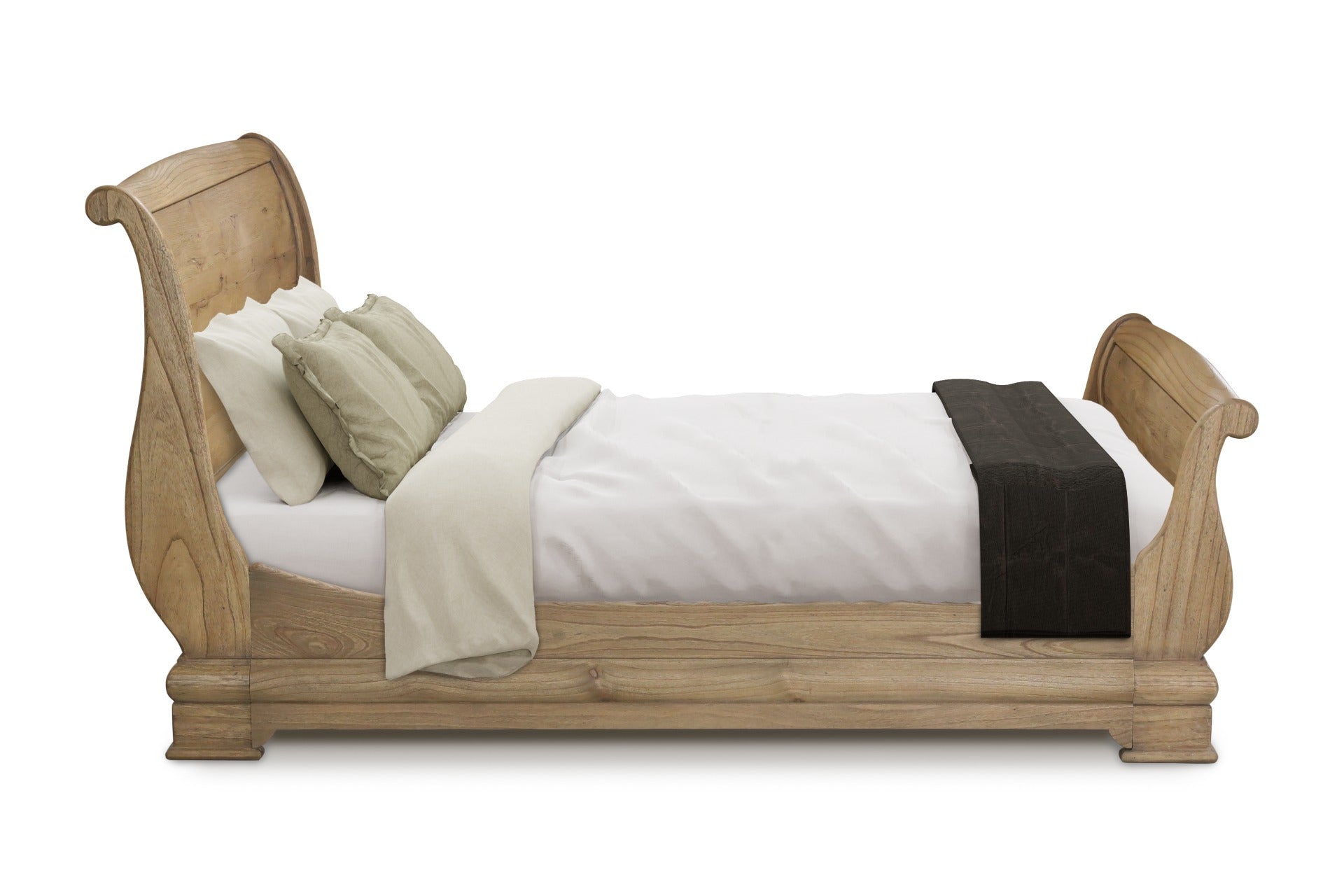 Fulbrook Oak King Size Sleigh Bed by Keiichi