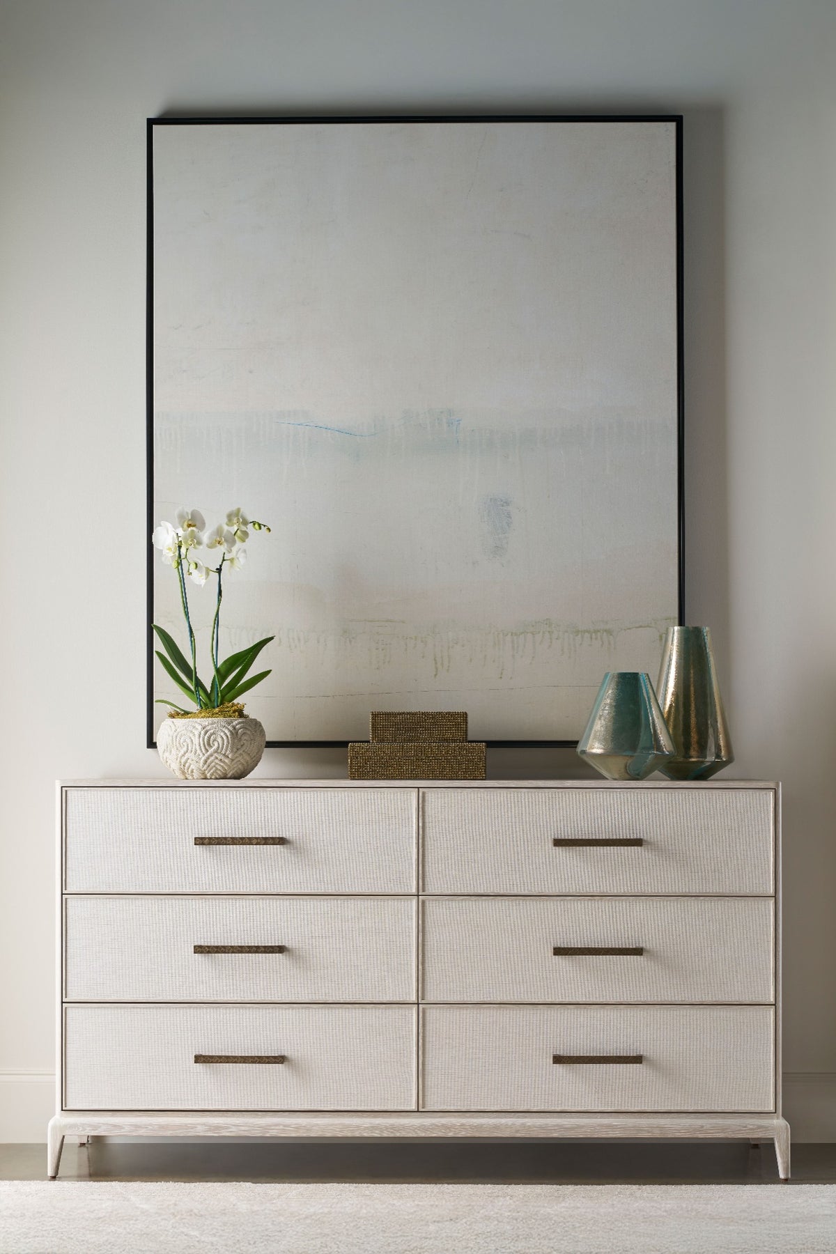 Townsend Chest of Drawers with Wallpaper Drawer Fronts by Theodore Alexander