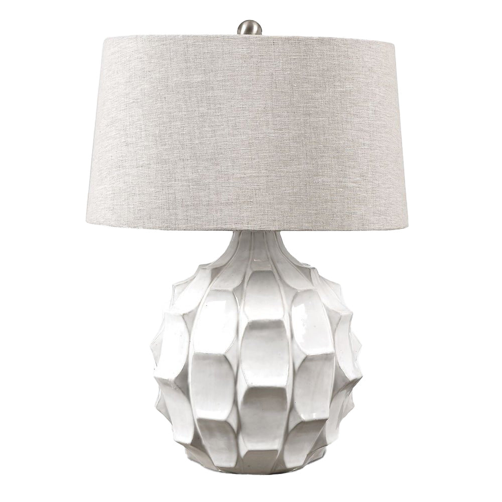 Guerina Scalloped Lamp - White by Uttermost