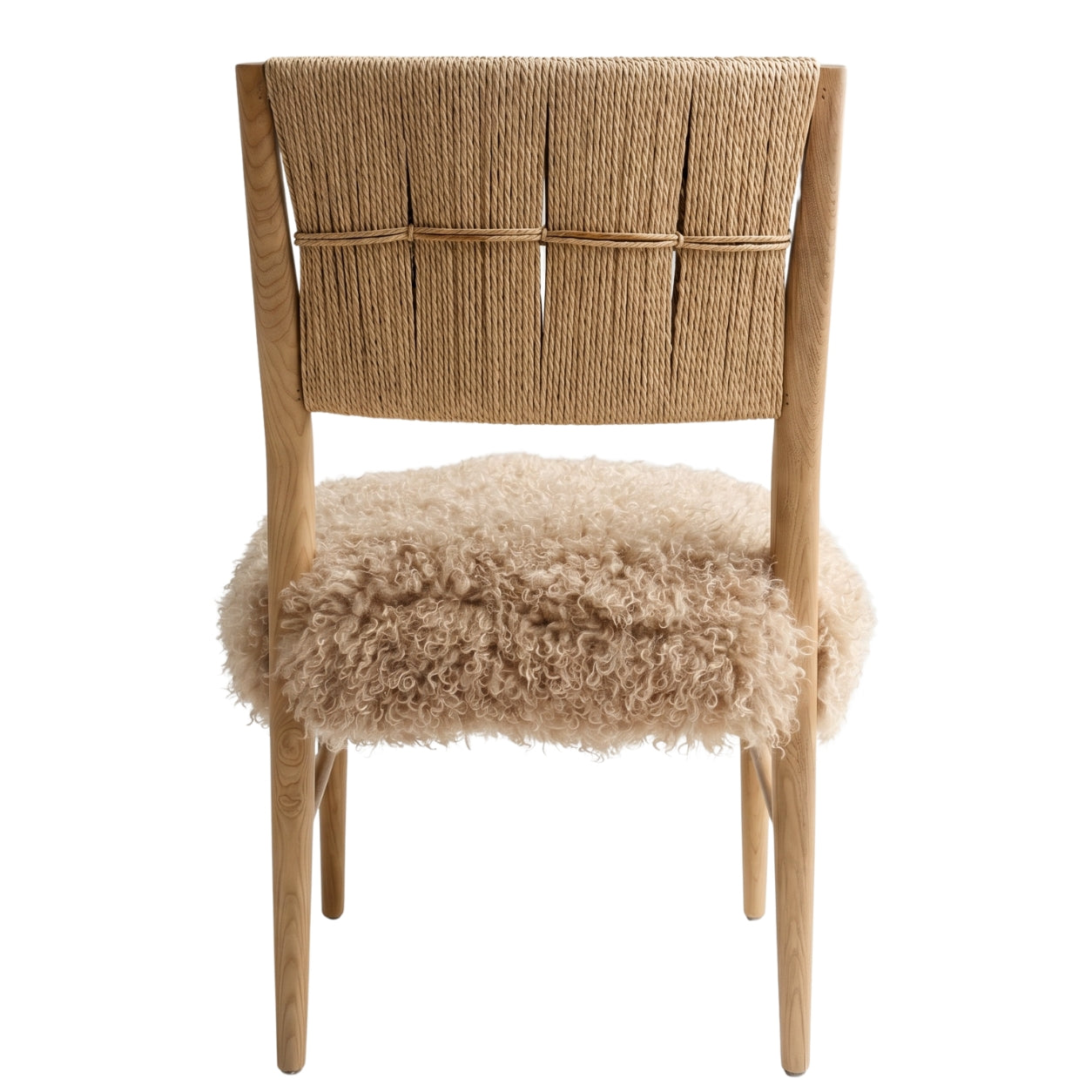 Bourton Dining Chair in Faux Mongolian Fur by Keiichi