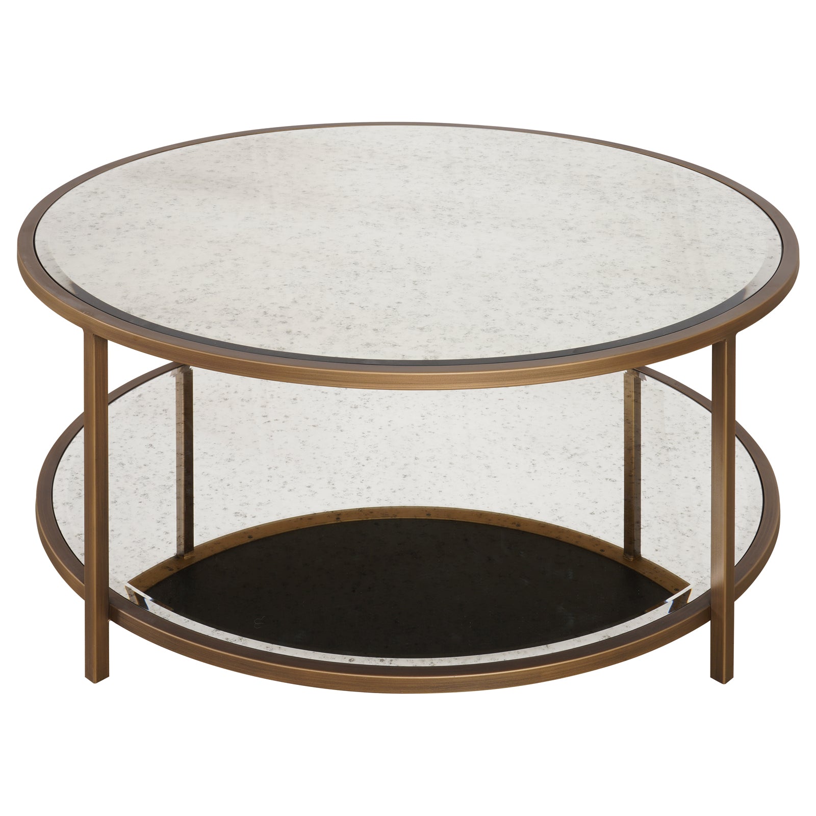 Upton Coffee Table in Antique Brass - Round by Keiichi
