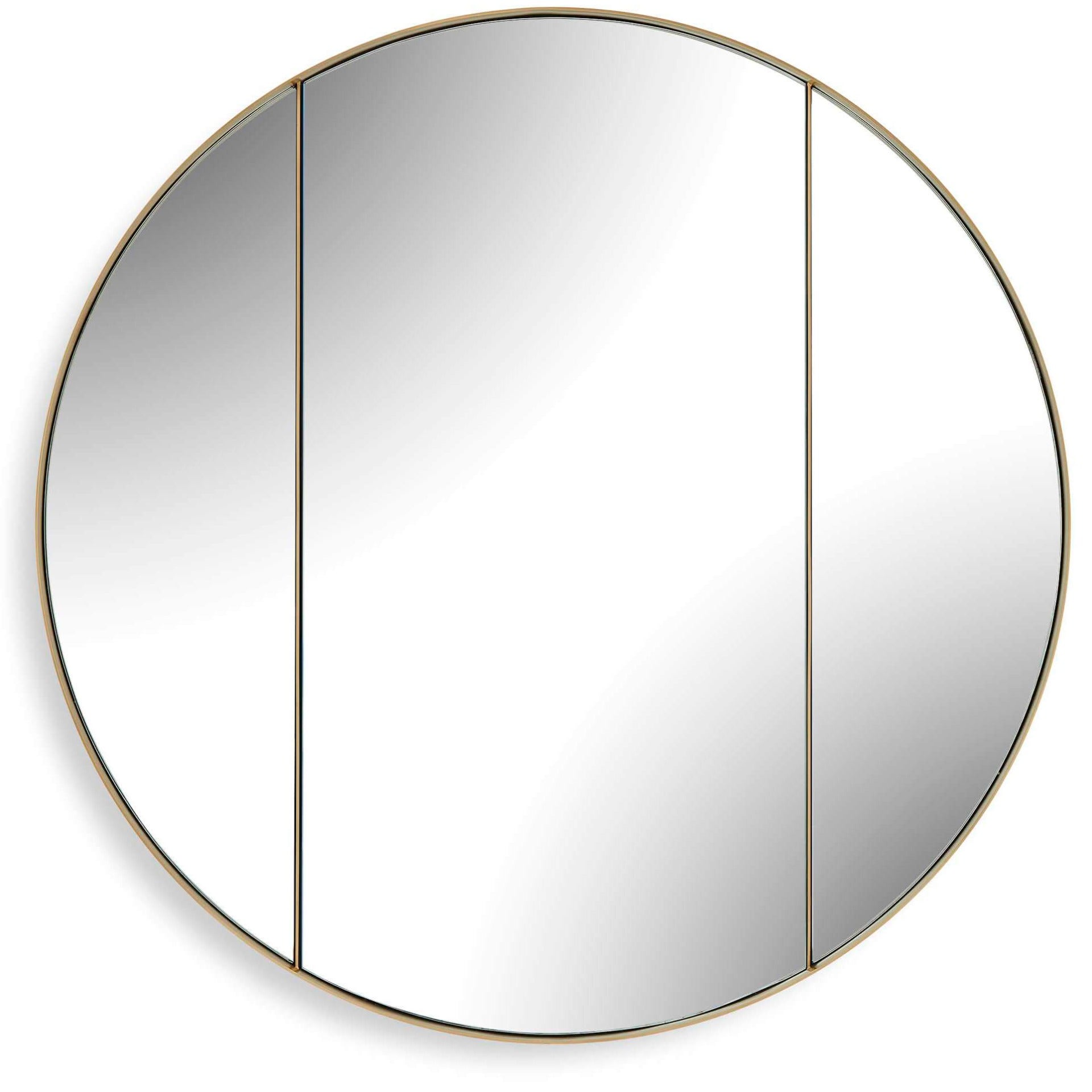 Amram Antique Brass Round Mirror by Uttermost