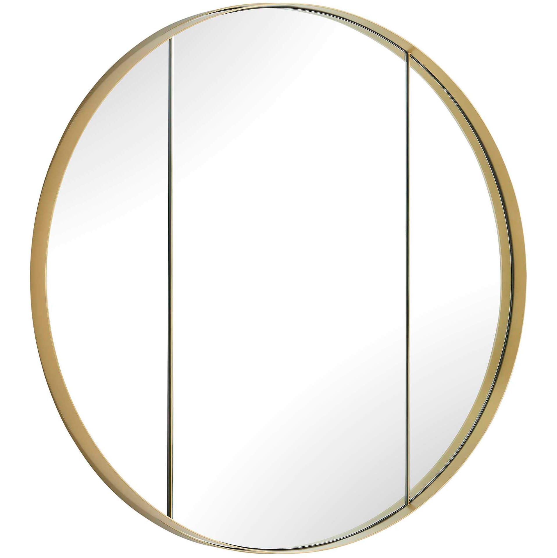 Amram Antique Brass Round Mirror by Uttermost