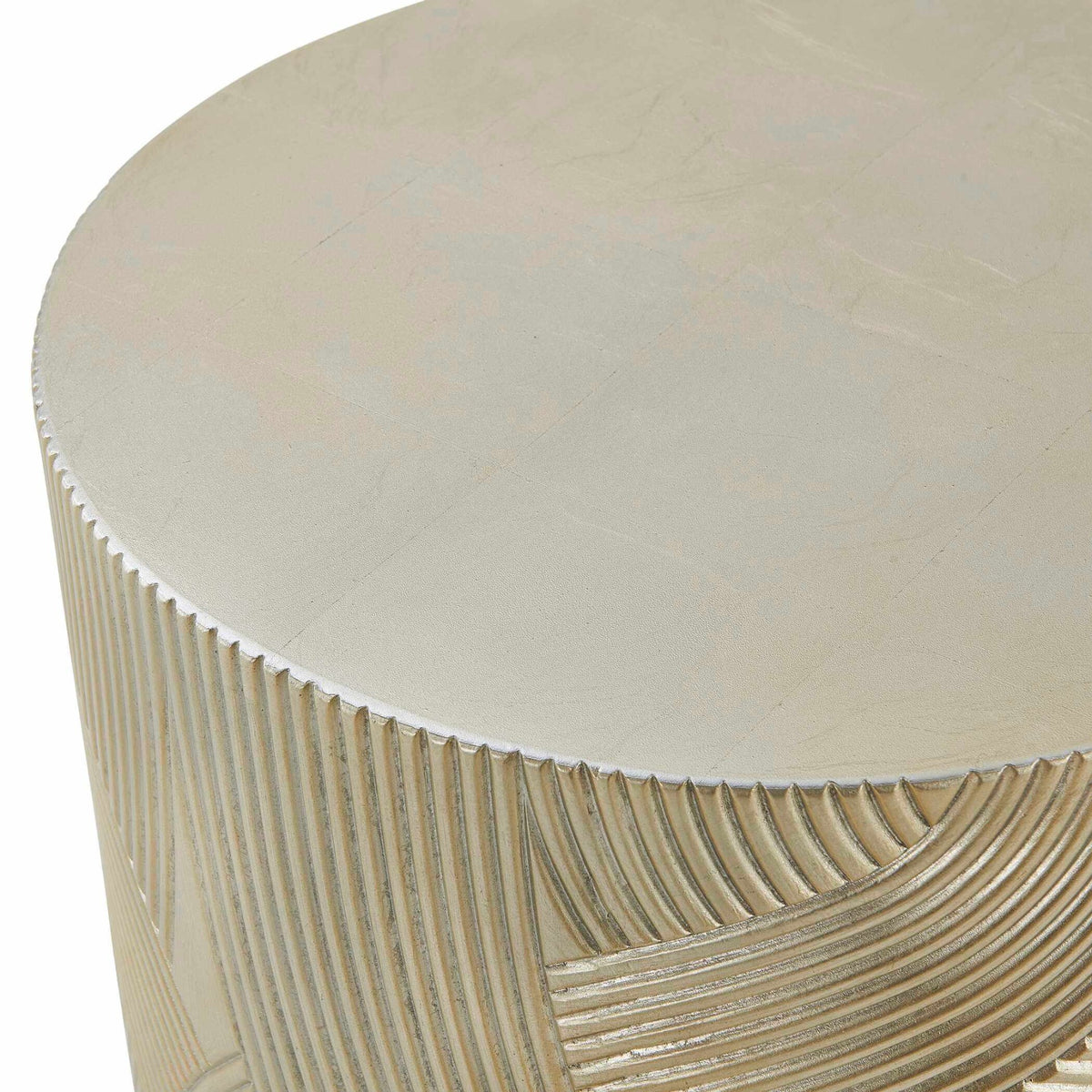 Cassandra Gold Drum Side Table Uttermost