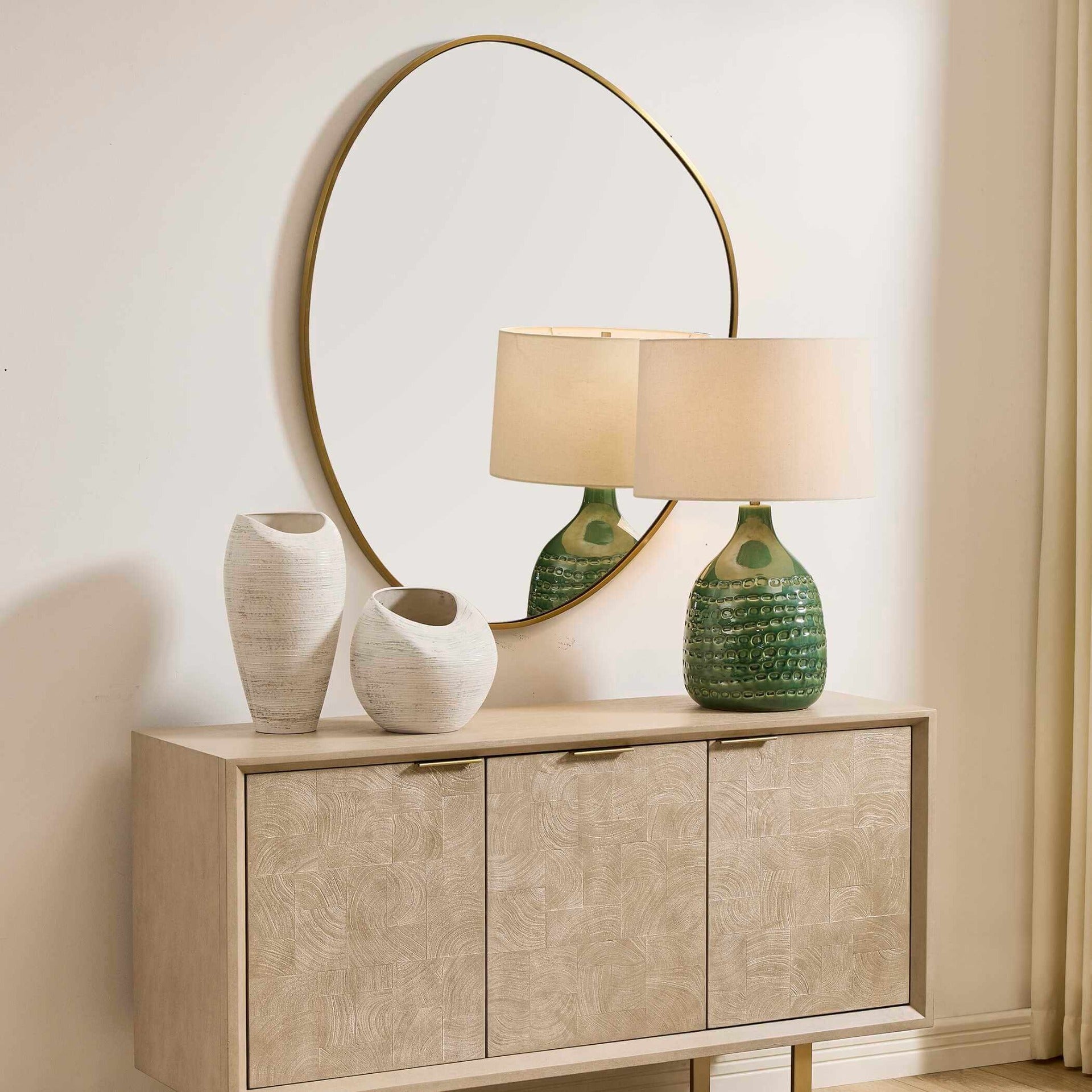 Distort Antique Brass Mirror by Uttermost